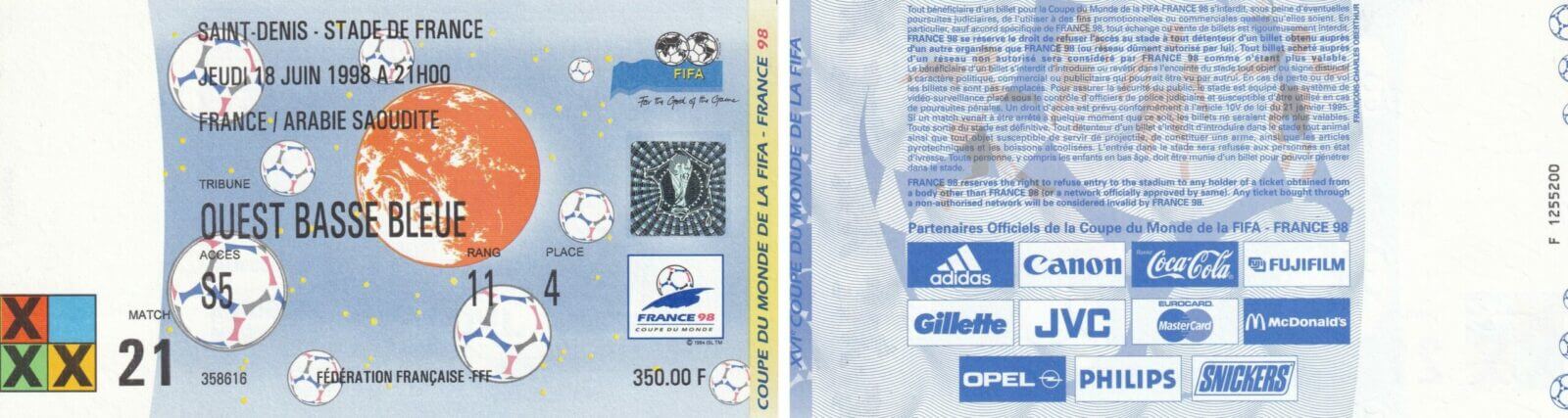Billet WC98
